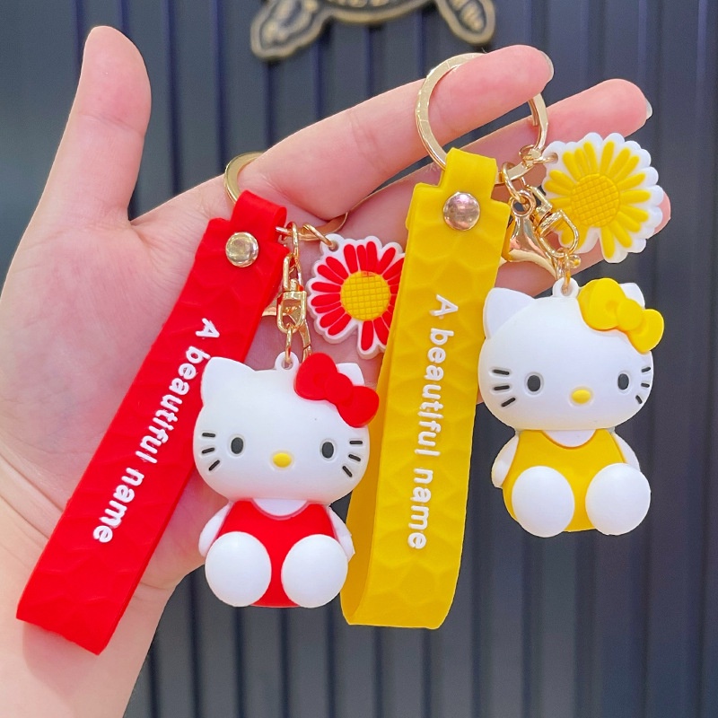 Móc Chìa Khóa Hello Kitty Xinh Xắn,Chất Liệu PVC Cao Cấp