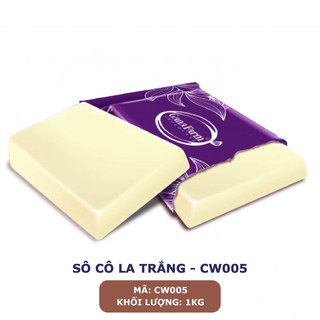 Socola trắng Ganafarm - nguyên liệu làm bánh / trang trí - Block 1kg