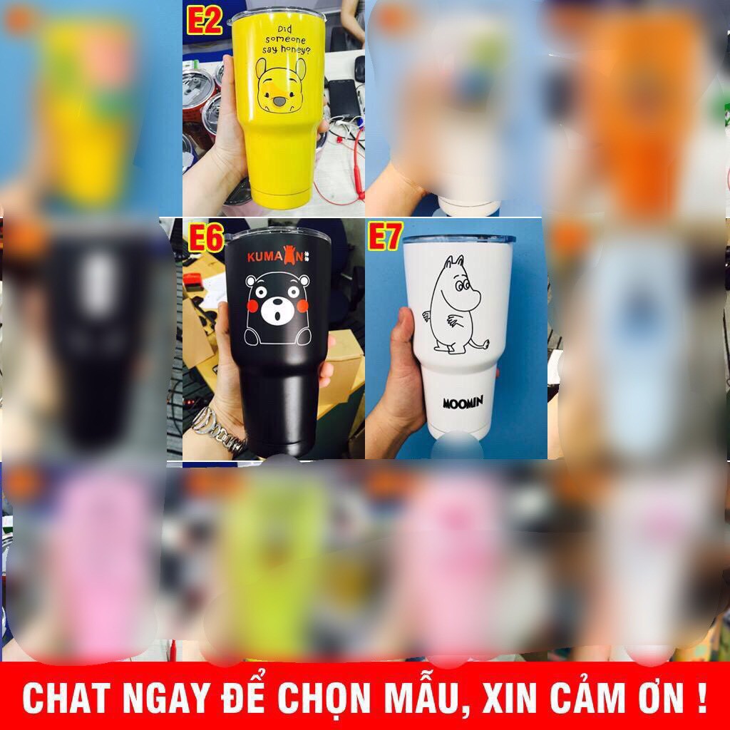 LY GIỮ NHIỆT THÁI LAN 900ML TẶNG KÈM ỐNG HÚT + THANH RỬA , TÚI