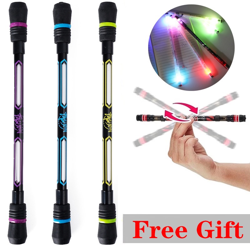 1 Bút Xoay Có Đèn LED Phát Triển Trí Thông Minh Chống Trượt / Giảm Căng Thẳng