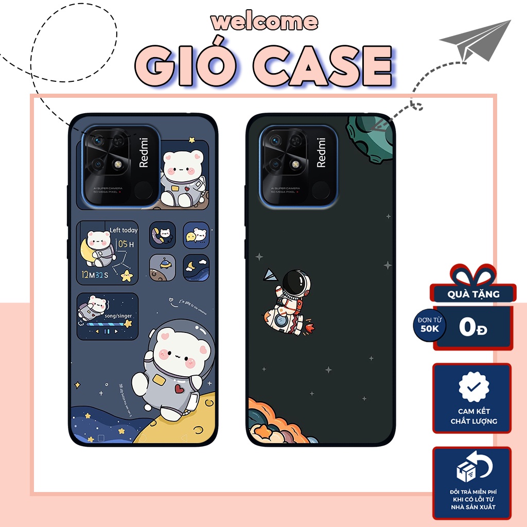 Ốp lưng XIAOMI REDMI 10C, ốp nhựa chống trầy,chống va đập hình phi hành gia độc đáo siêu hot,bền đẹp