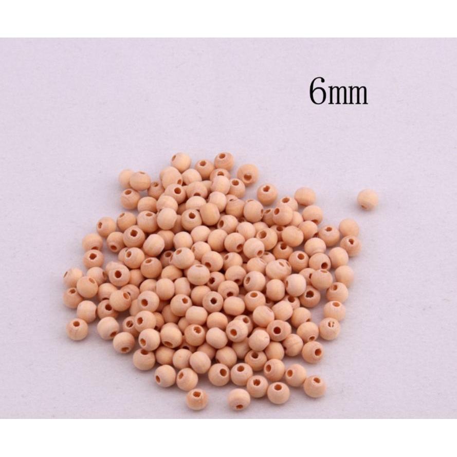 16-120 hạt gỗ 4mm-6mm-8mm-10mm  làm vòng trang trí handmade DIY, dụng cụ học tập, đồ chơi,đan vòng dreamcatcher