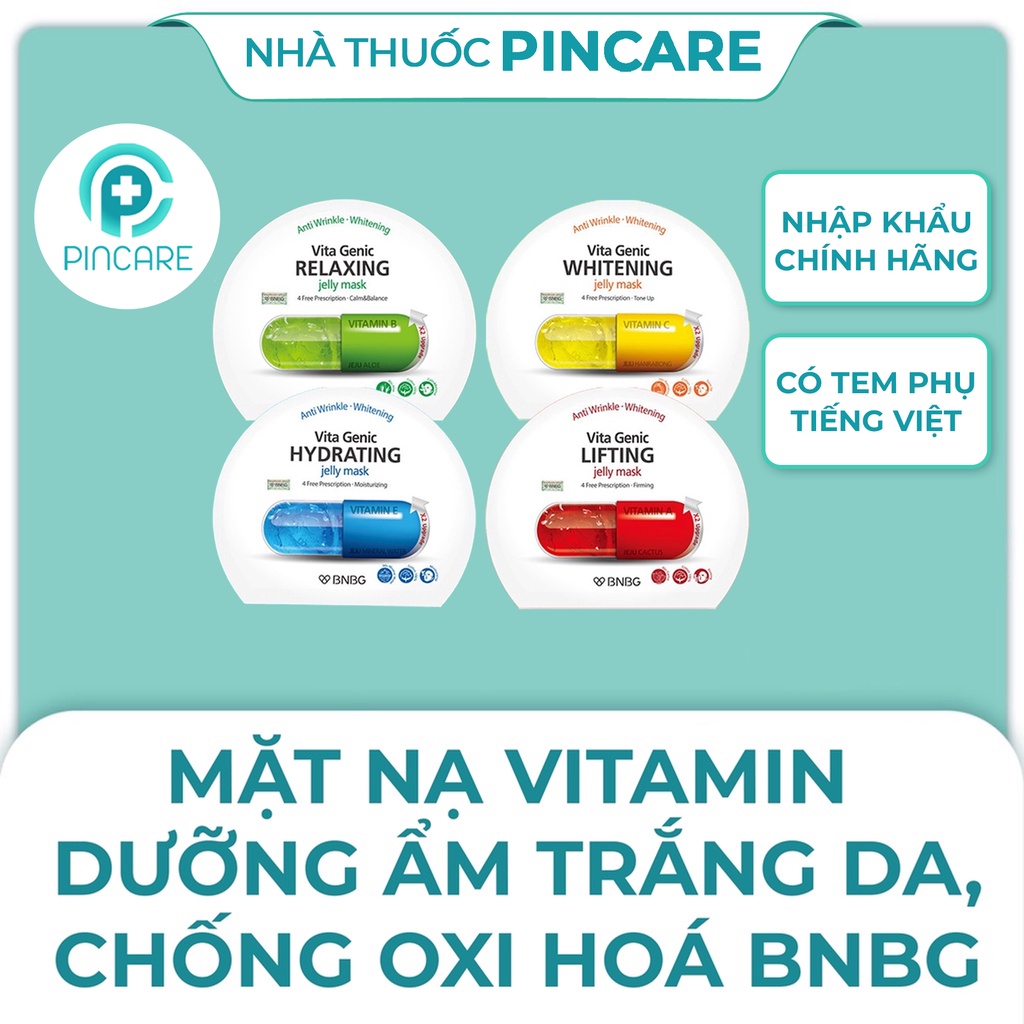 Mặt nạ BNBG, Mặt nạ giấy bổ sung Vitamin Vita Genic Jelly Mask BANOBAGI 30ml - Hàng chính hãng - Nhà thuốc PinCare