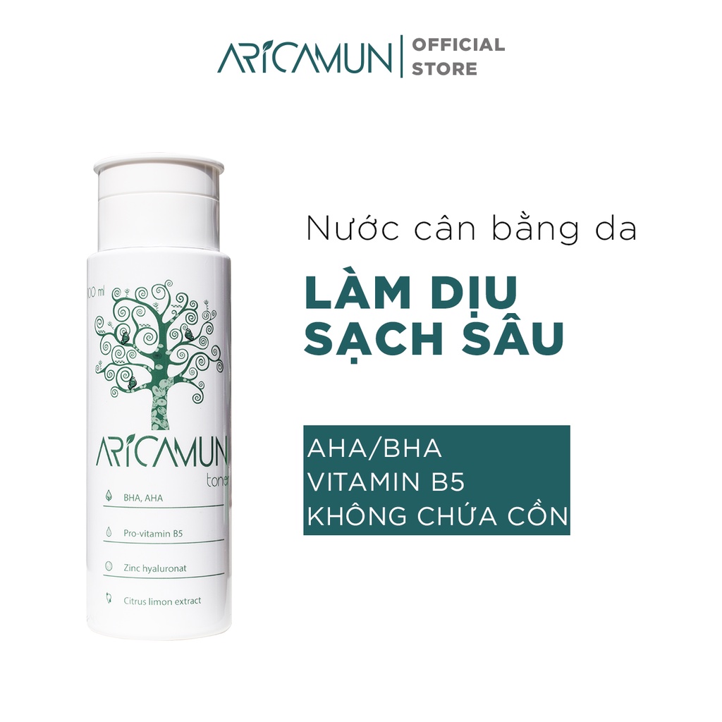 Bộ Sản Phẩm Làm Sạch Và Cấp Ẩm Cho Da Dầu Nhạy Cảm Aricamun: Sữa Rửa Mặt, Xịt Khoáng, Toner