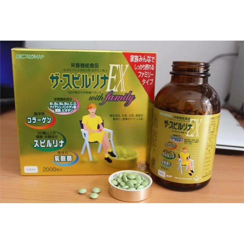 Date 2024 - Tảo Vàng Cao Cấp EX Family 2000 viên Hàng Nhật Nội Địa