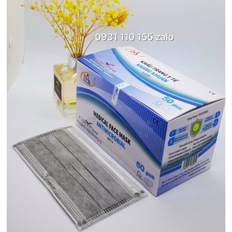 Khẩu trang y tế 4 lớp kháng khuẩn