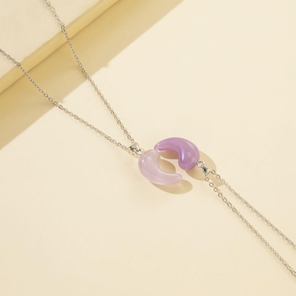 Set 2 Vòng cổ Nhựa Hình Giọt Nước Thời Trang Cho Cặp Đôi