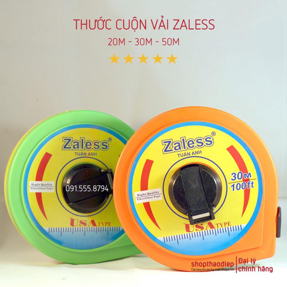 [HÀNG LOẠI 1] Thước Dây Vải 50m - 30m - 20m  ZALESS, Thước Cuộn Vải 20m - 30m - 50m Loại Tốt