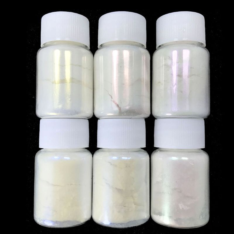 Blg️ Hộp Nhựa Resin Phân Cực Sắc Tố Ngọc Trai Phân Cực 6 Màu Sắc Lấp Lánh Làm Đồ Trang Sức Resin