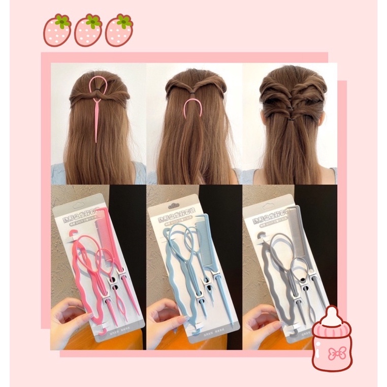 Dụng Cụ Bện Tóc Hình Quả Bóng Dễ Thương Cho Bé Gái