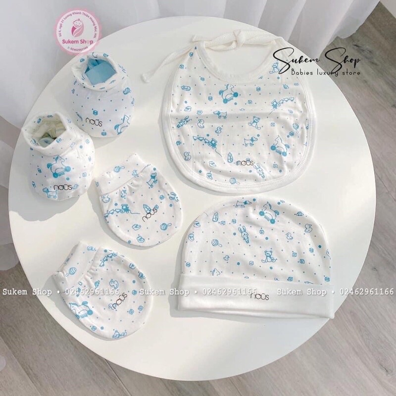 Set Mũ, Bao Tay, Bao Chân Nous Petit - Phụ Kiên Cho Bé Sơ Sinh/ Newborn/NB