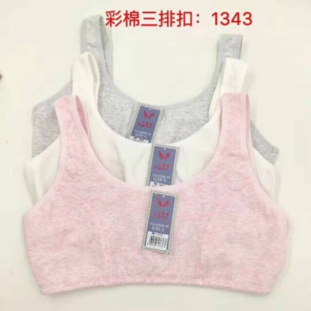 Áo bra dây bản to chất cotton gen mỡ lưng định hình vòng ngực hàng ko có đệm