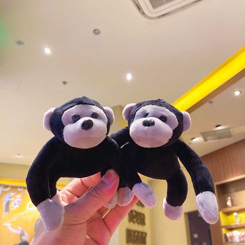 Móc Khóa Gấu Bông Treo Balo, Túi Chéo Dễ Thương Cute Hình Ếch, Khủng Long, Bò Mặc Yếm, Khỉ Đột MK01