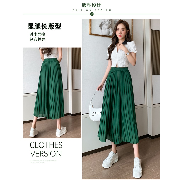 Quần voan ống suông rộng thời trang dành cho nữ