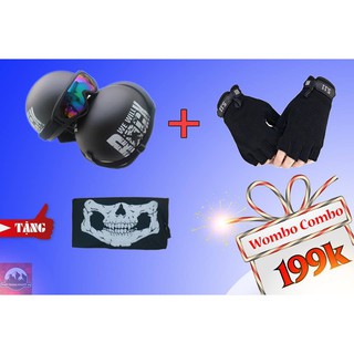 Combo mũ+kính+ gang tay+khăn đa năng