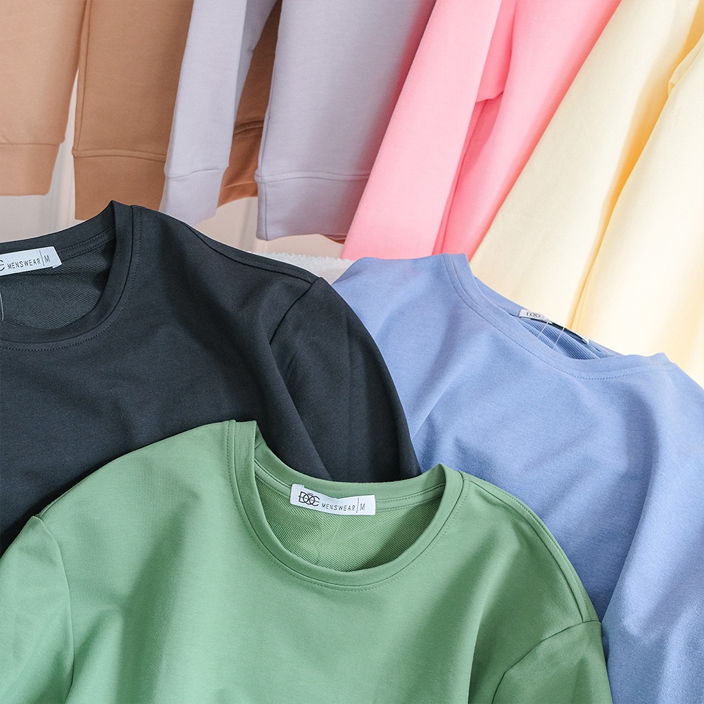 Áo Sweater nam trơn Độc menswear, chất liệu nỉ da cá form unisex 7 màu phong cách Hàn Quốc - AT258