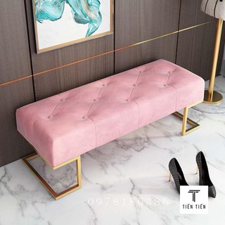 Ghế băng sofa-ghế băng chân kim loại