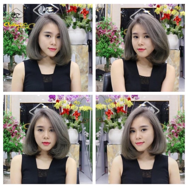 Thuốc nhuộm tóc màu xám khói+tặng oxy và bao tay | BigBuy360 - bigbuy360.vn