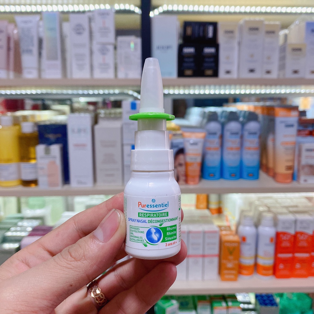 Xịt thông mũi hữu cơ Puressentiel Bio Essential Oils Decongestant Nasal Spray