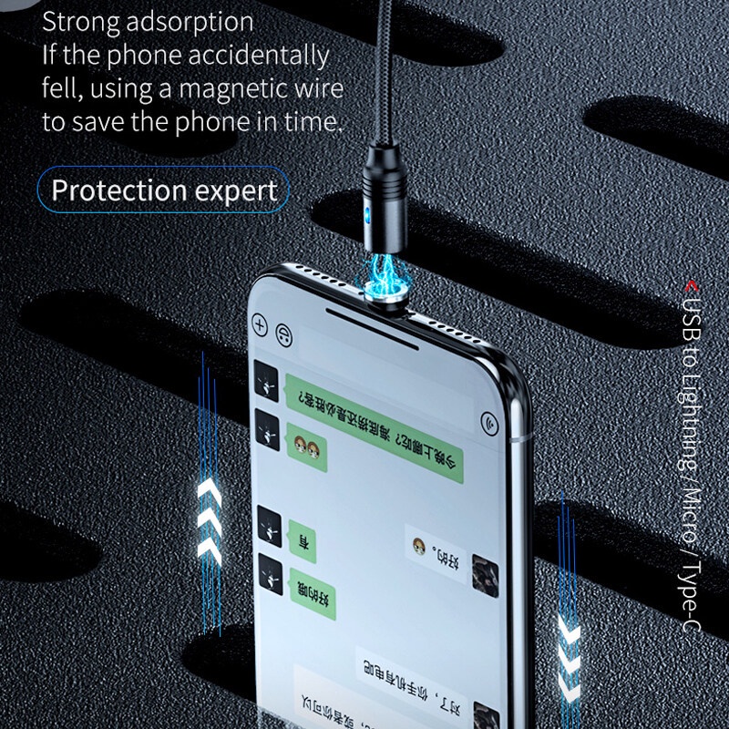 Dây cáp sạc HOCO U76 chính hãng dây nylon bện từ tính cổng micro usb type-c cho