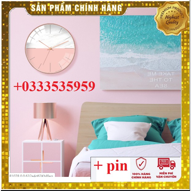 [ Chính Hãng ][ Hủy Diệt ] Đồng hồ treo tường quartz cao cấp kim trôi