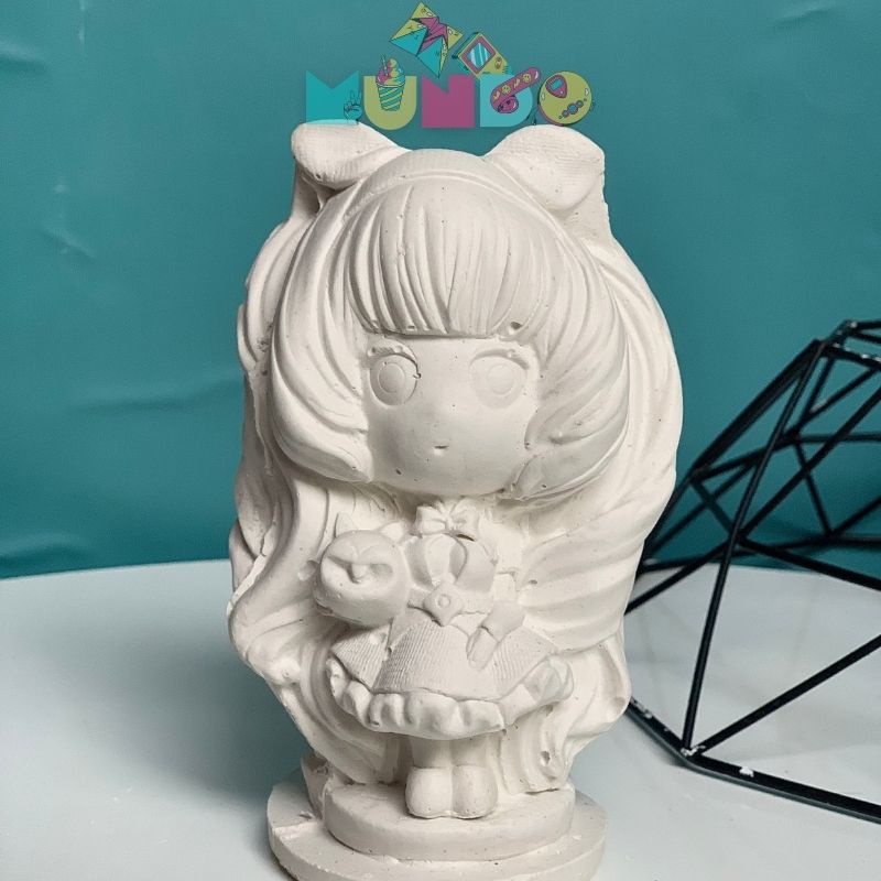 Tượng tô màu cao cấp chọn mẫu SIZE L BABY GIRL, tượng thạch cao MUNDO