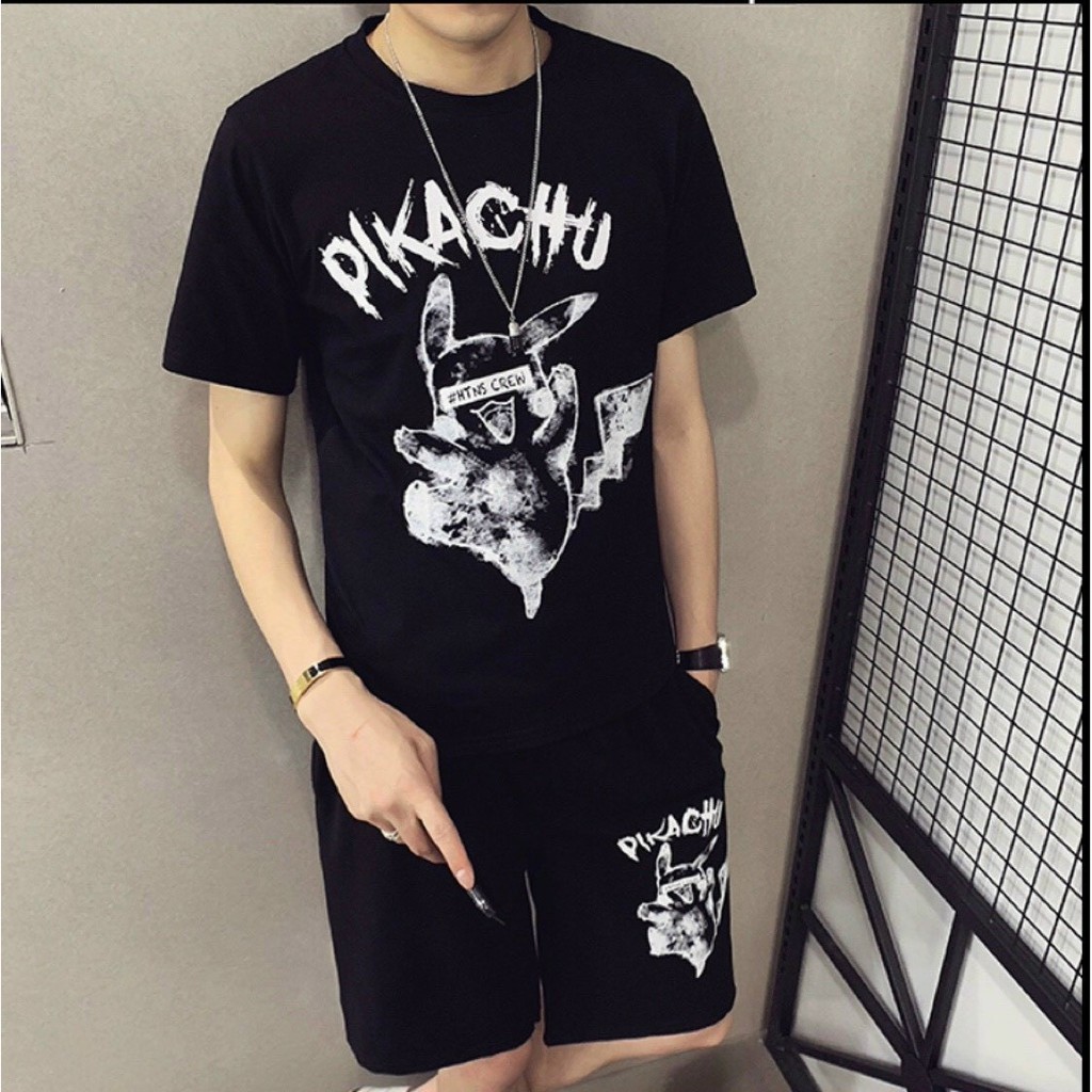 <FREE SHIP> Đồ bộ nam hè y hình, vải êm, mát, không ra màu, không đổ lông (pika..) | BigBuy360 - bigbuy360.vn