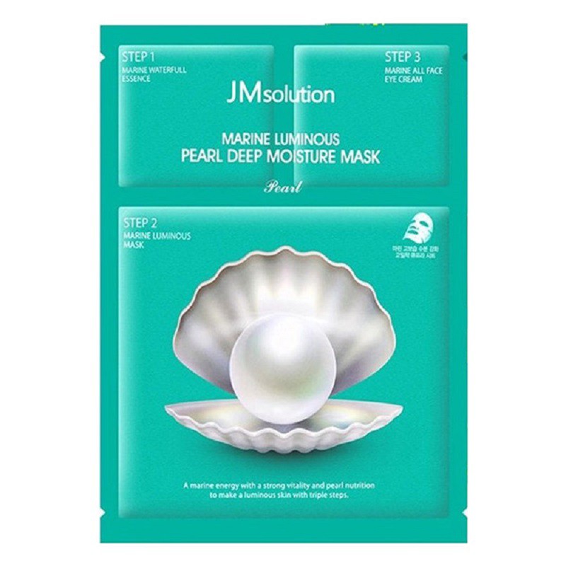 Mặt nạ 3 Bước Dưỡng Da JM Solution Marine Luminous Pearl Deep Moisture Mask - Ngọc trai trắng 33ml
