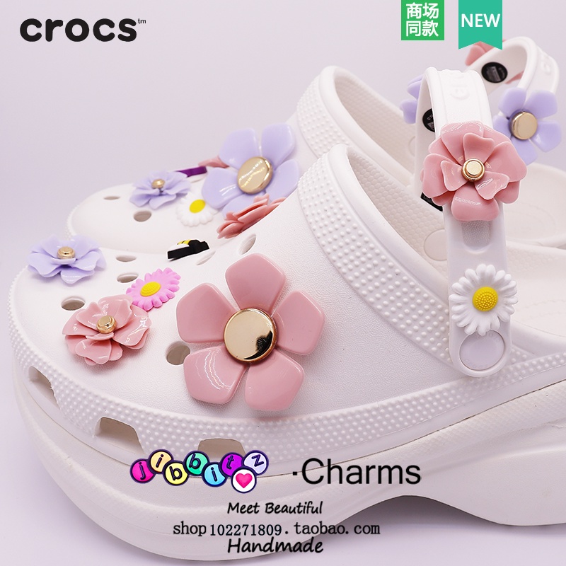 Phụ Kiện Nút Hoa Trang Trí Giày Crocs / jibbitz DIY