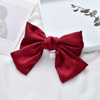 Kẹp Tóc Nơ Bằng Lụa Satin Cỡ Lớn Thời Trang Cho Nữ