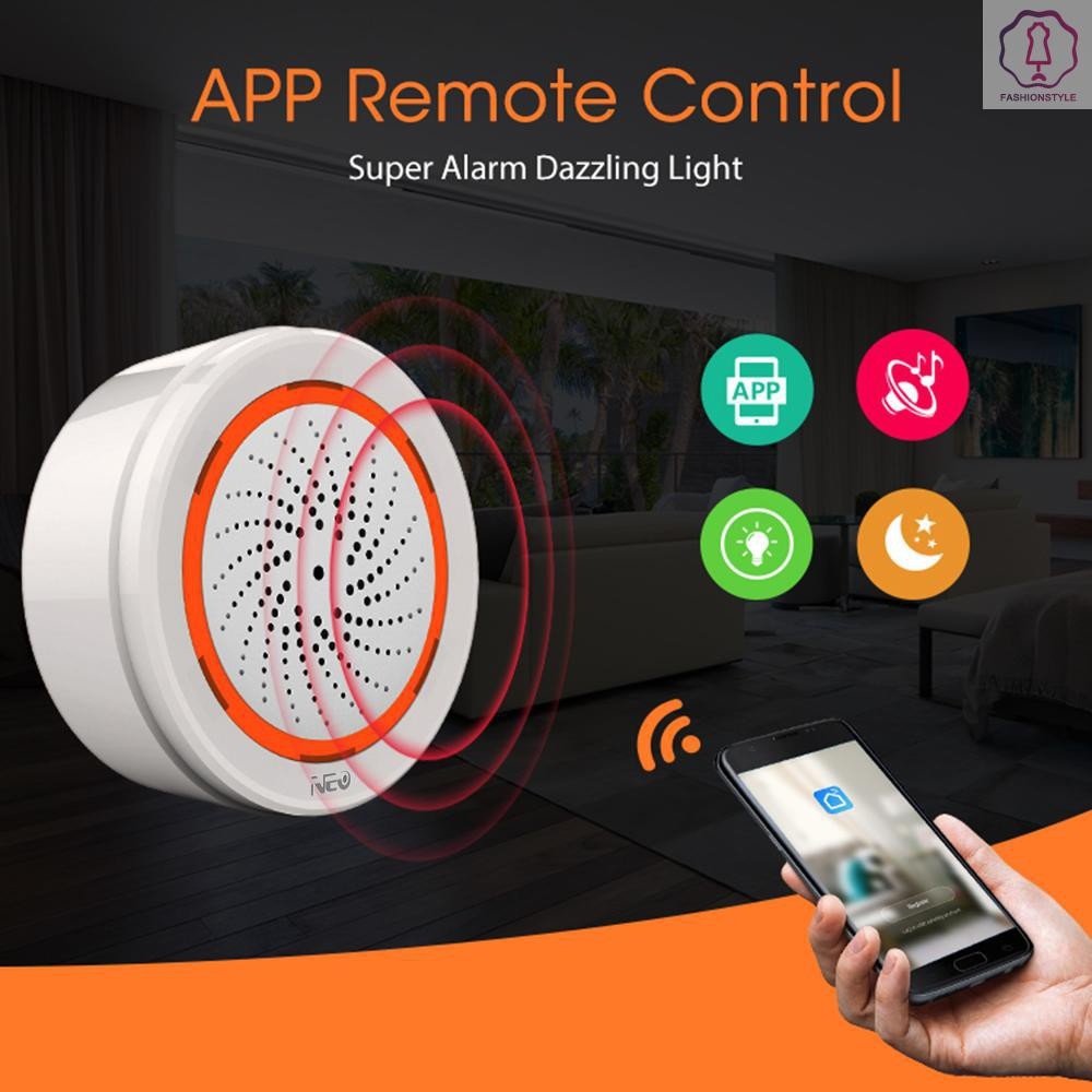 Loa báo khách, Còi báo động Tuya Zigbee tích hợp đo nhiệt độ và độ ẩm,18 kiểu chuông,nguồn USB 5v và pin dự phòng.