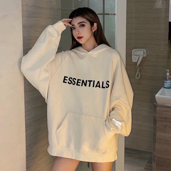 Áo hoodie Essentials unisex form rộng kèm mũ - áo nỉ nam nữ dáng rộng