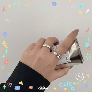 ※NOON※Nhẫn chéo hai lớp đơn giản Nhẫn ngón trỏ