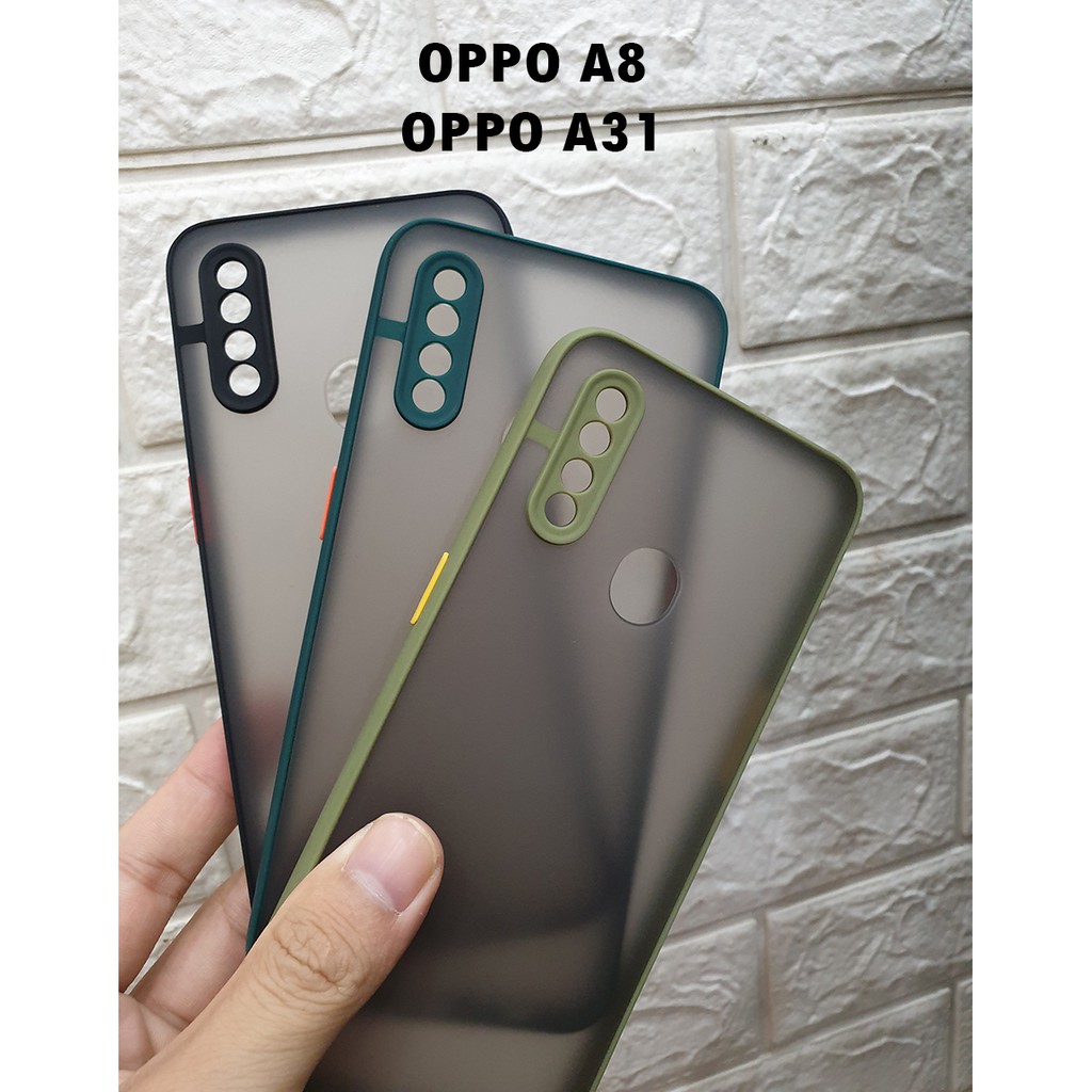 [Mã ELFLASH5 giảm 20K đơn 50K] Ốp nhám viền cao su bảo vệ camera Oppo A8 Oppo A31