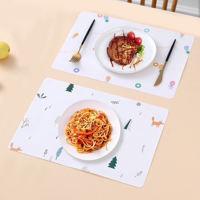 Tấm Lót Bàn Ăn Chống Thấm Nước/Dầu/Bỏng Kiểu Phương Tây Dễ Thương