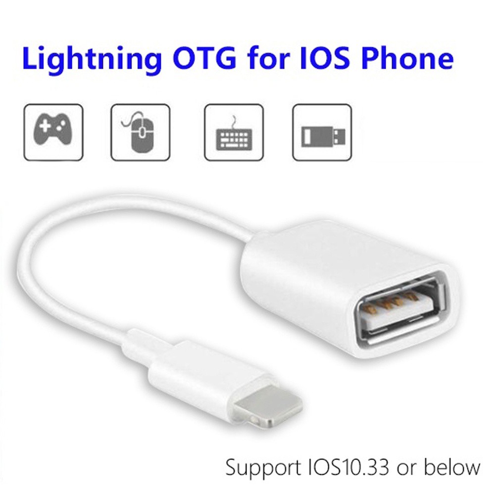 Dây cáp chuyển đổi OTG cổng USB 2.0 sang cổng sạc màu trắng nhẹ và nhỏ gọn dành cho t