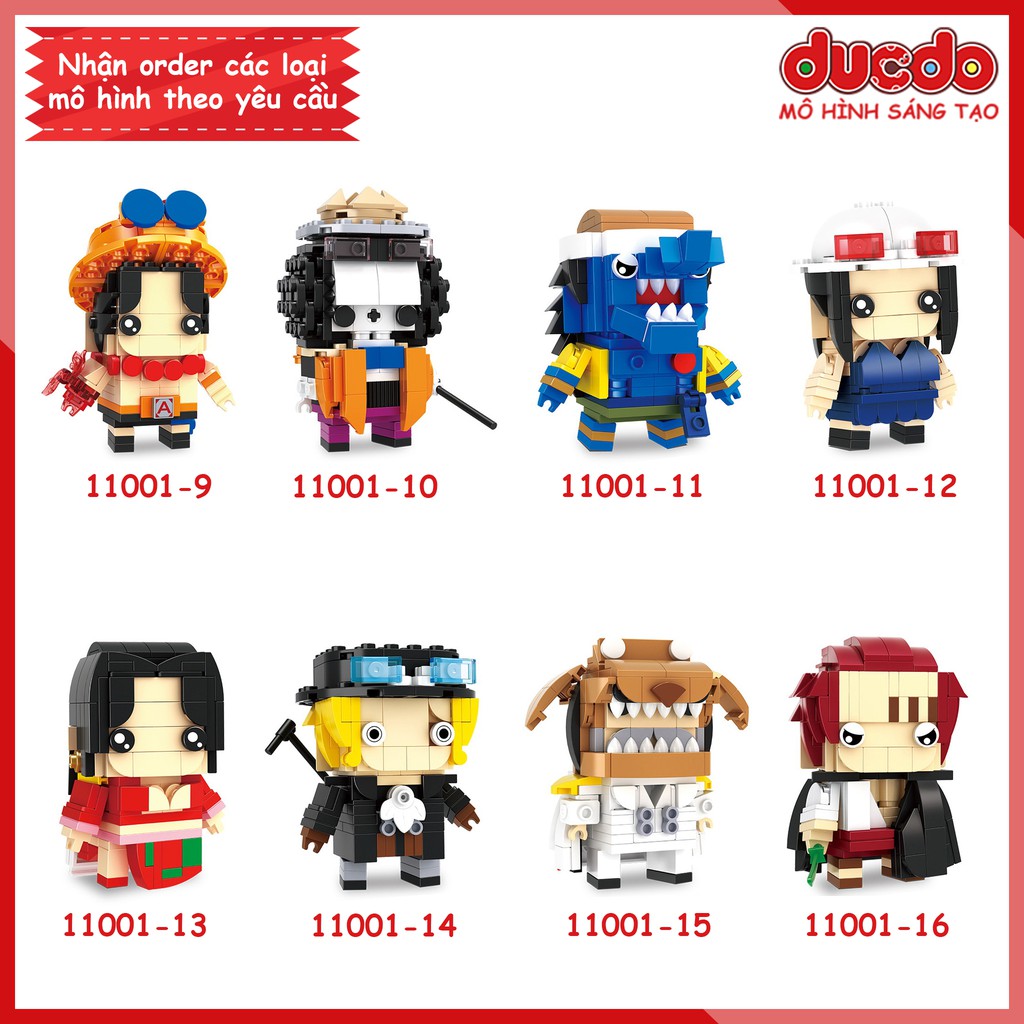 Brick Headz nhân vật One Piece Đảo hải tặc mới - Đồ chơi Lắp ghép Mini Minifigures Mô hình BrickHeadz Sanhe SH 11001