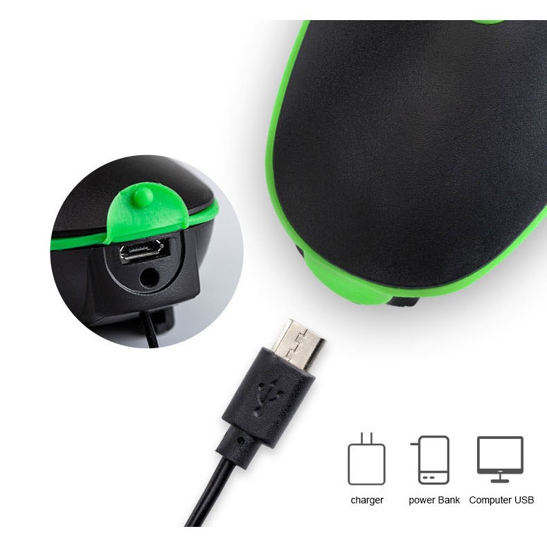 Đèn Xe Đạp Thể Thao Siêu Sáng, Có Còi, Pin Sạc USB, Chống Nước, Phụ Kiện Xe Đạp