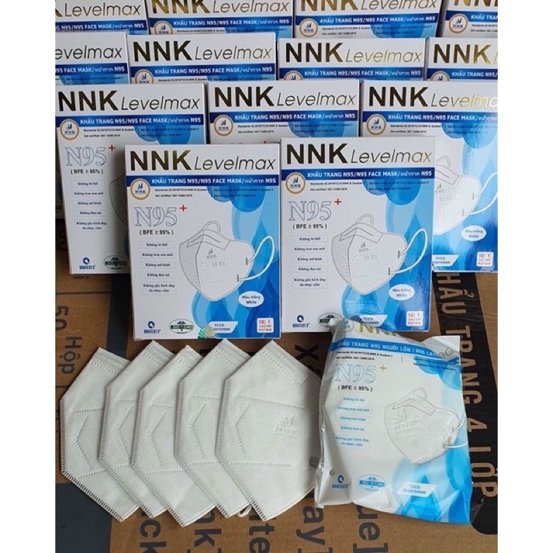 Khẩu trang N95 NNK Levelmax lọc bụi trên 98% - hộp 10 cái