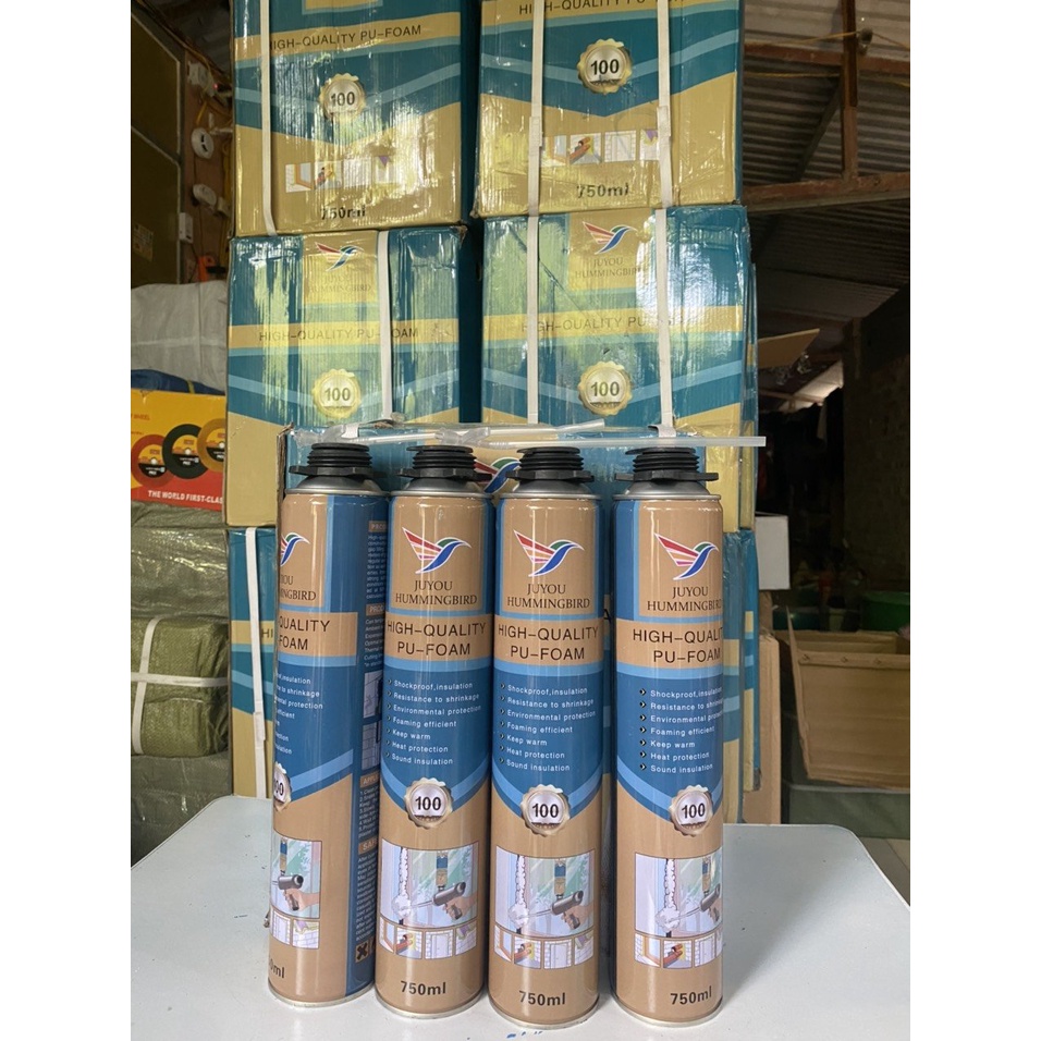 Keo xịt bọt nở dùng trang trí gương mây bồng bềnh , loại FOAM hàng chính hãng, keo trám khe hở