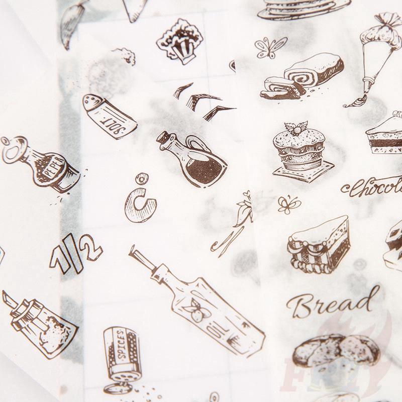 &gt; Ready Stock &lt; ❉ Spare Time Giấy và decal dán tường ❉6Sheet/Set DIY Diary Scrapbooking Decals Stickers