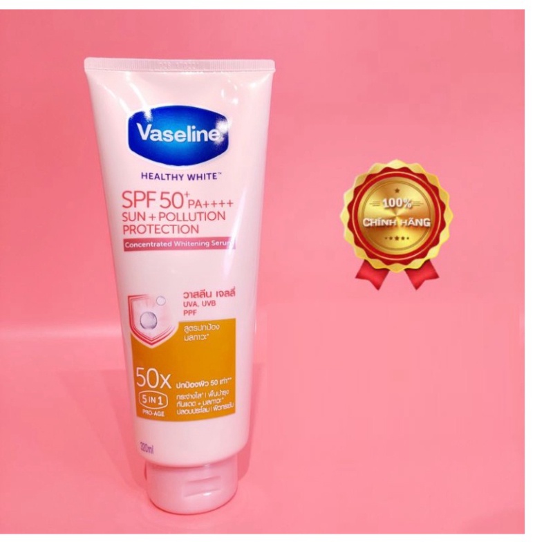 Sữa Dưỡng Thể Vaseline 50x SPF50+ PA++++ 320ml Chính Hãng Thái Lan