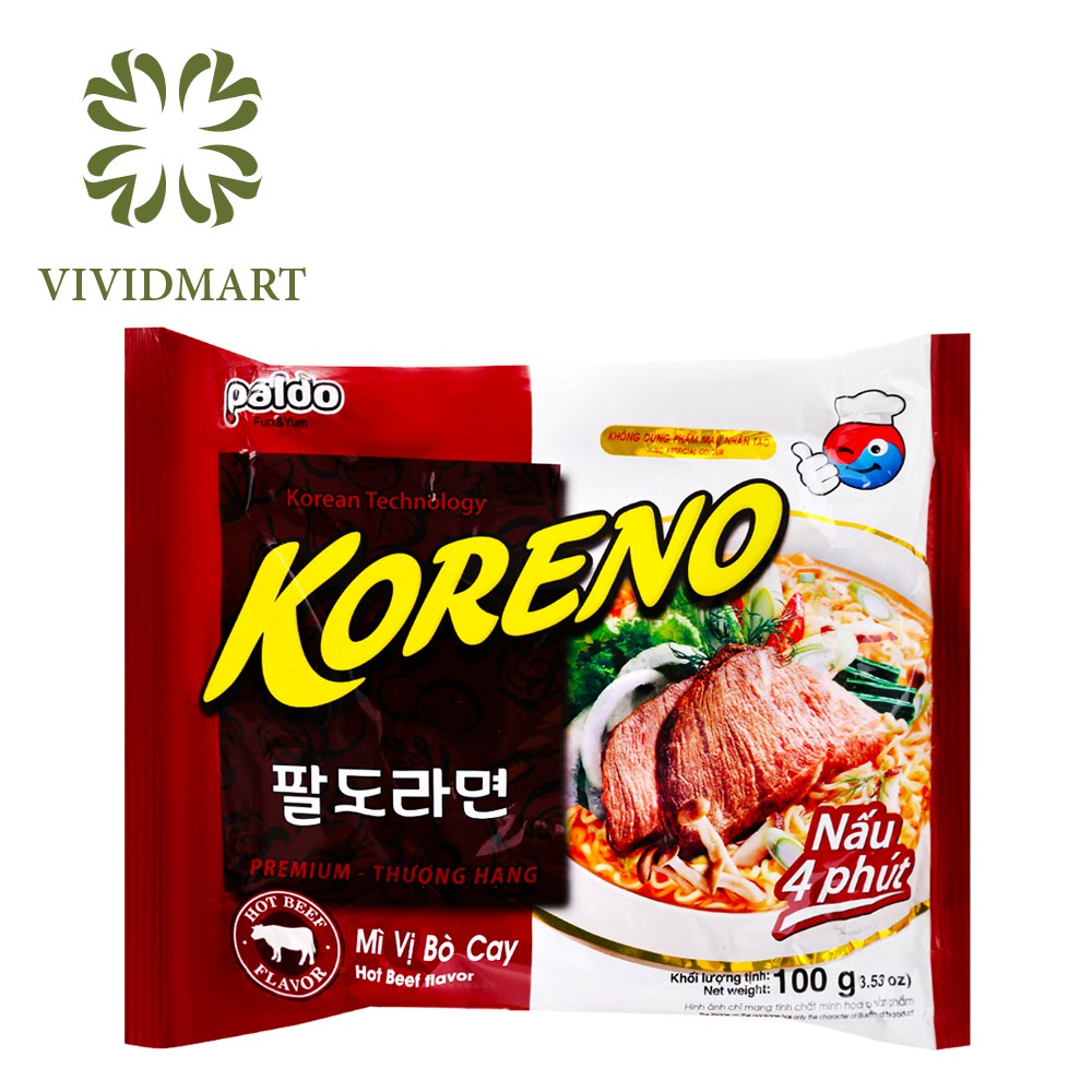 [Toàn quốc] [Gói lẻ] MÌ KORENO JUMBO HÀN QUỐC VỊ BÒ CAY / GÀ / TÔM / KIM CHI / NẤM -GÓI 100g - KORENO | BigBuy360 - bigbuy360.vn