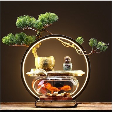 Đài thưởng trầm kết hợp bể cá và tiểu cảnh tinh hoa - Decor, trang trí nhà cửa