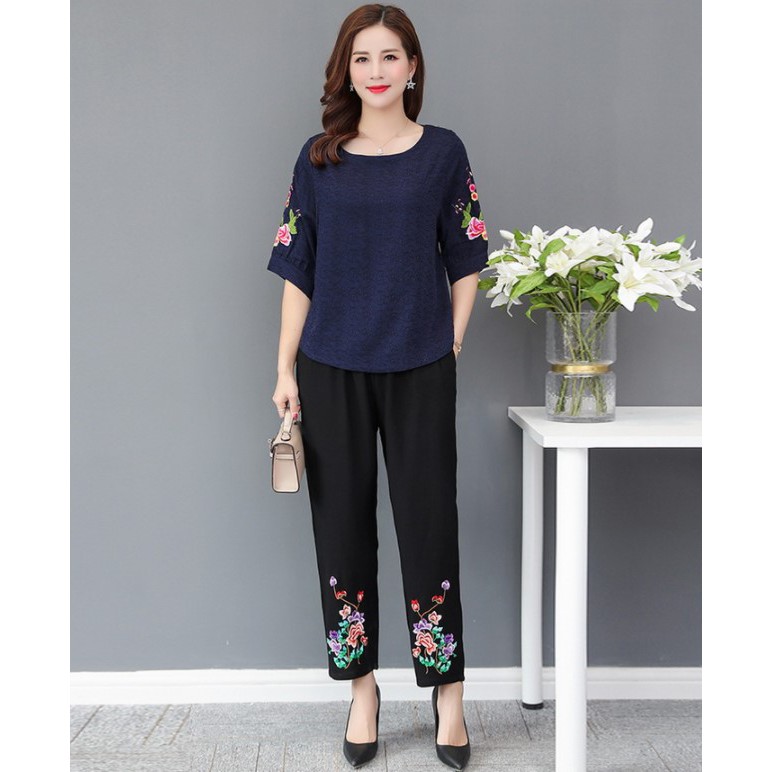 Set Bộ Đồ Nữ Trung Niên Chất Đũi Mềm Mát Sang Trọng Cho Mẹ Full Size Từ 40 Đến 80kg Giá Tốt Kèm Ảnh Thật