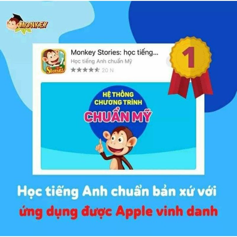 Monkey Stories trọn đời tặng 3 tháng Monkey Math