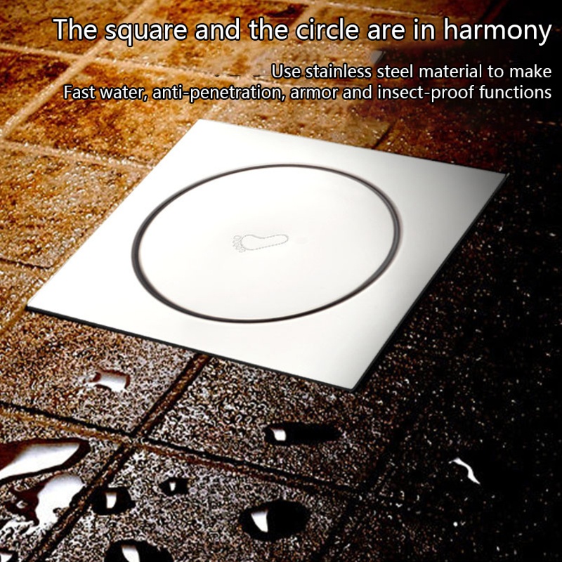 Nắp Cống Thoát Nước Sàn Nhà Bằng Thép Không Gỉ Chống Tắc Nghẽn