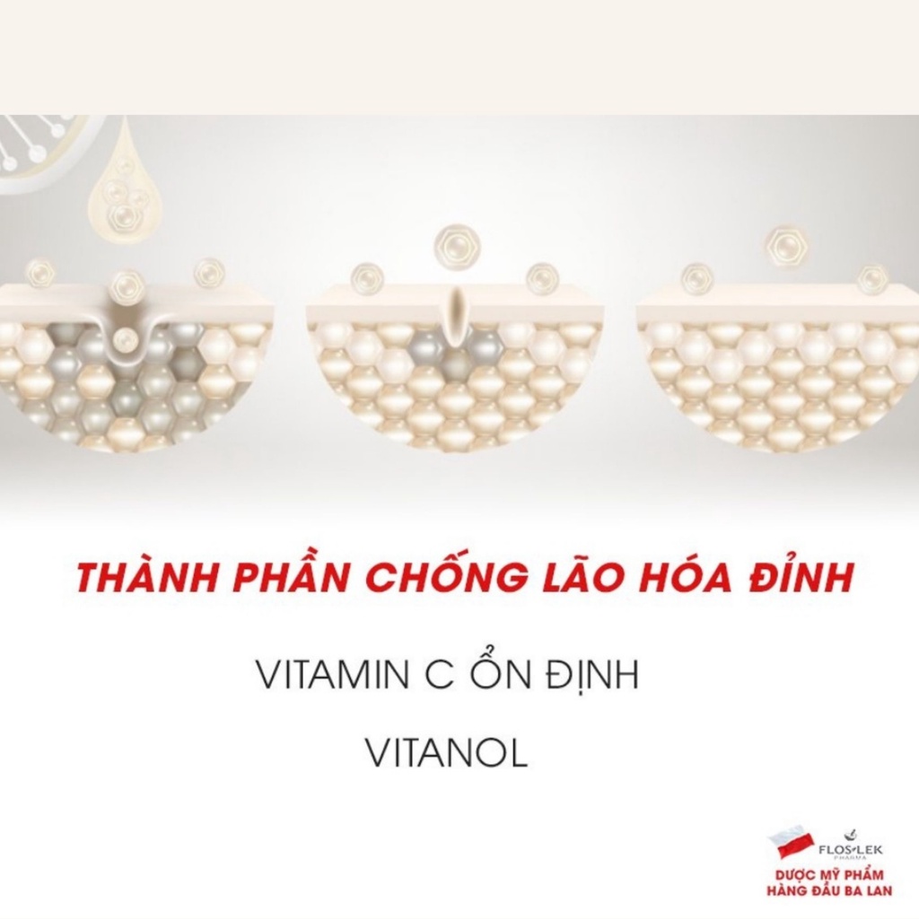 Serum vitamin C Floslek - tinh chất dưỡng ẩm làm sáng - giảm nhăn và trẻ hóa da Re Vita C 30ml