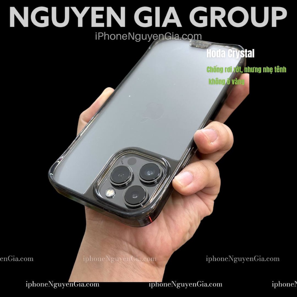 ship hỏa tốc Ốp Hoda xám khói kháng khuẩn chống ố cho iP 14 Pro Max 14 Plus tại Nguyễn Gia group Cao Đạt Q5: