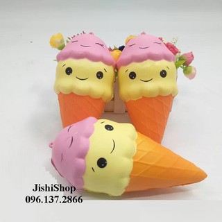 ( GIÁ SỈ )Squishy Kem Ốc Quế 2 tầng Khổng Lồ  22cm